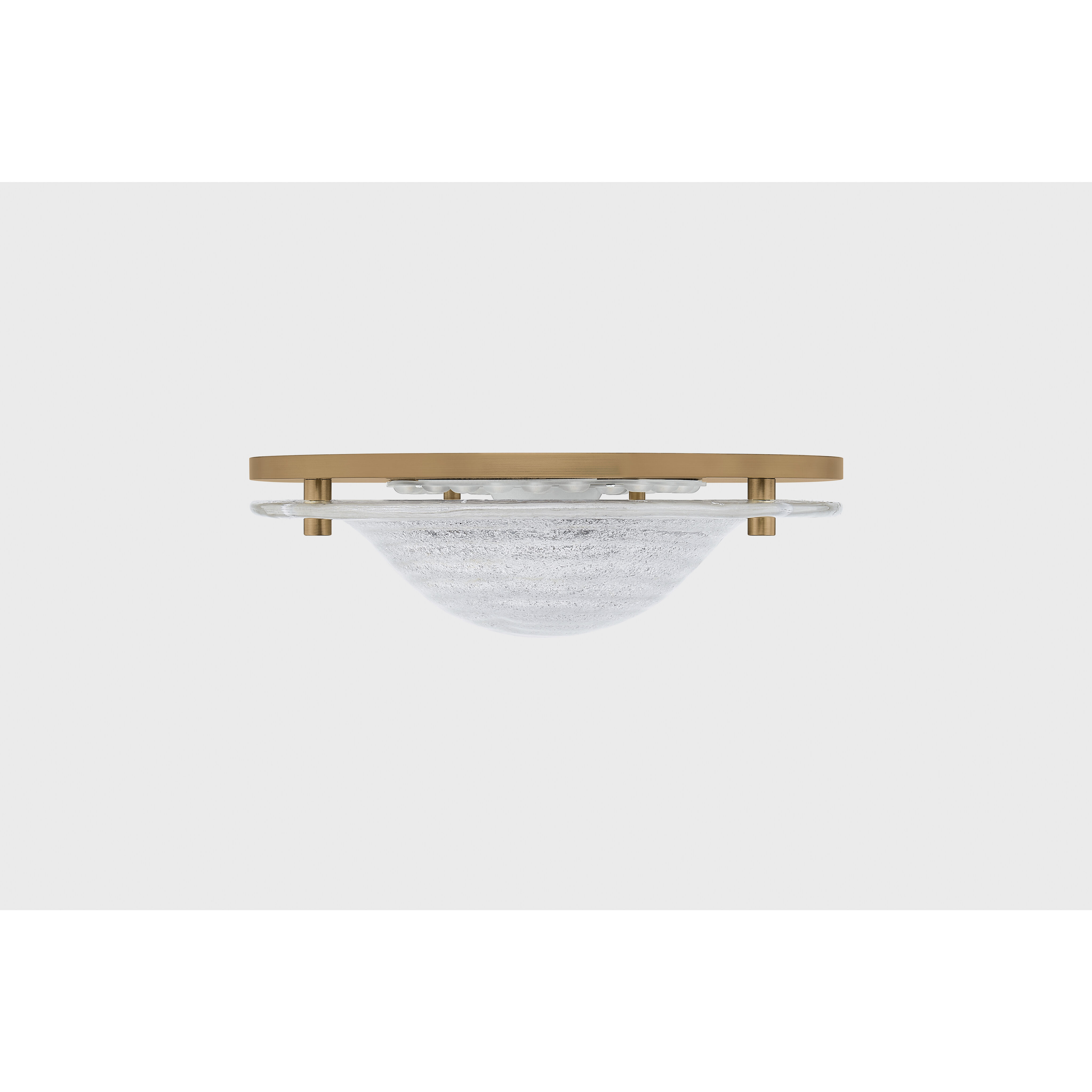 Halston LED 14 inch Patina Brass Flush Mount Ceiling Light